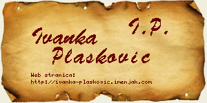 Ivanka Plasković vizit kartica